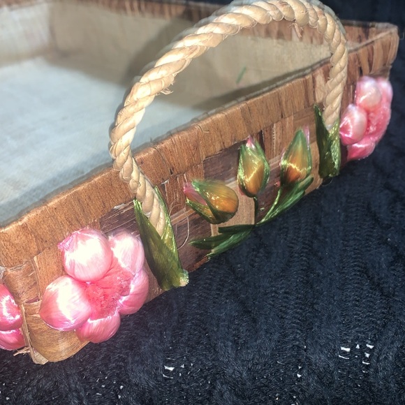 Vintage Woven Pink Floral Pyrex serving tray 13 x 8 BRAND NEW!!! - Picture 5 of 7